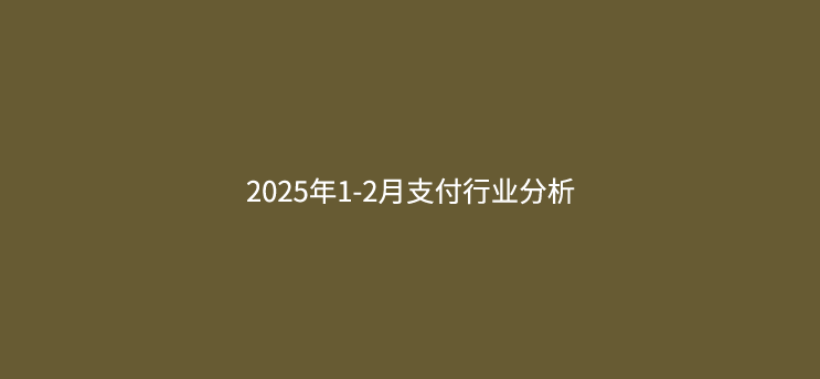 2025年1-2月支付行业分析，季节性波动与未来趋势