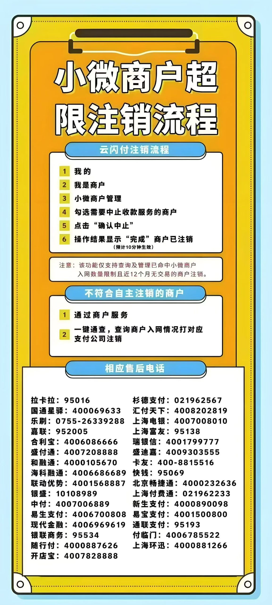 POS机小微商户注销最新流程（可批量）